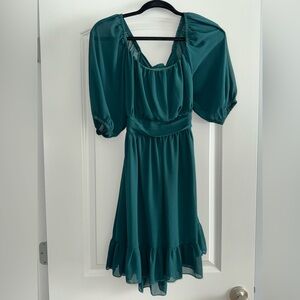 Elegant Teal Dress